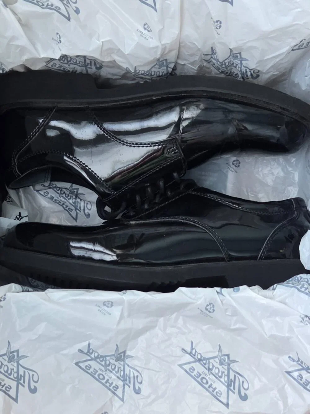 Unisex THOROGOOD Classic High Shine Oxford Uniform Shoe size 10M men / 12M women